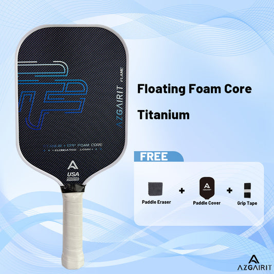 Azgairit Flame Pickleball Paddle All Foam Floating- pivoting Core | Titanium Reinforced +T700 Carbon Fiber