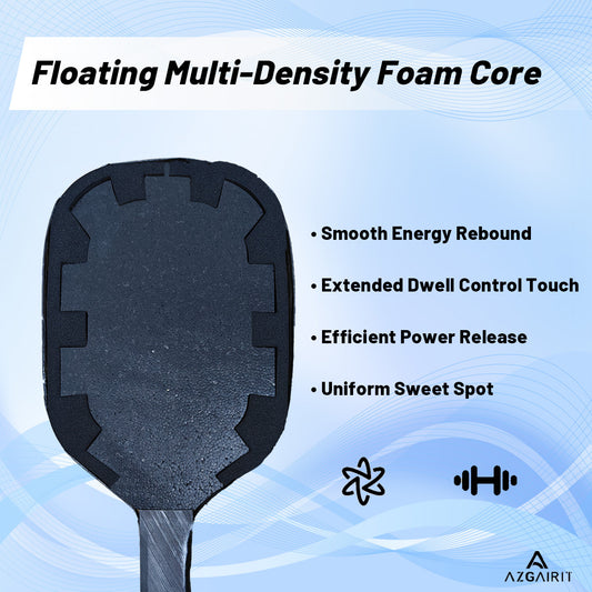 Azgairit Flame Pickleball Paddle All Foam Floating- pivoting Core | Titanium Reinforced +T700 Carbon Fiber
