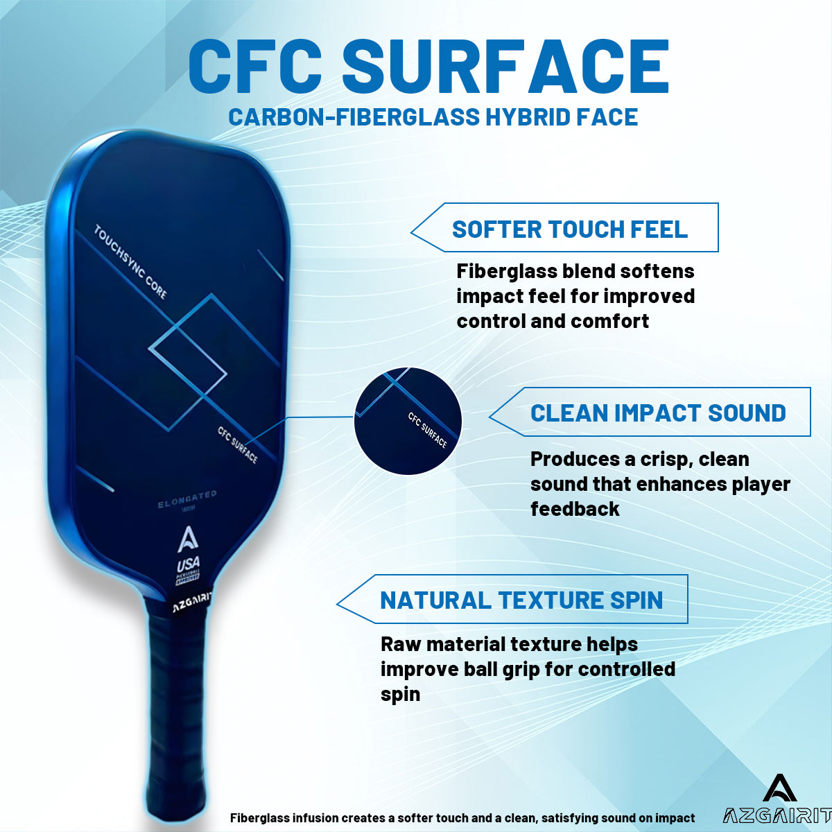 Azgairit Flame-Sync Pickleball Paddle | Metal Edge Upgrade | TouchSync Core | CFC Surface | DuraShield Coating