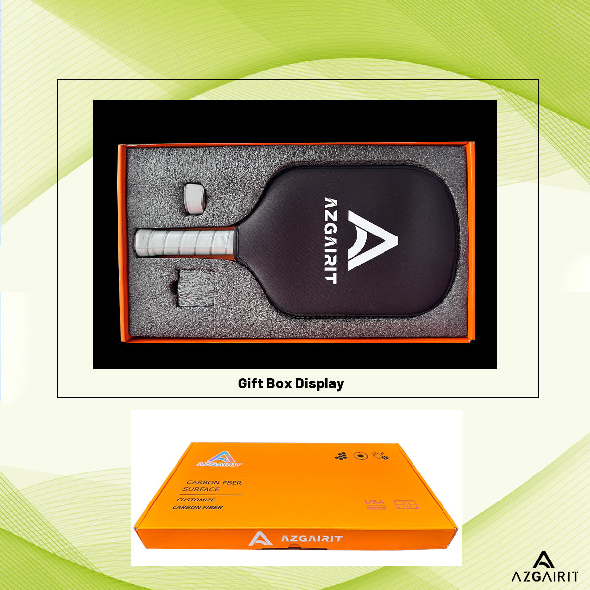 Azgairit Reaver Pickleball Paddle TrueFoam Waves Core | Titanium Reinforced | T700 Carbon Fiber