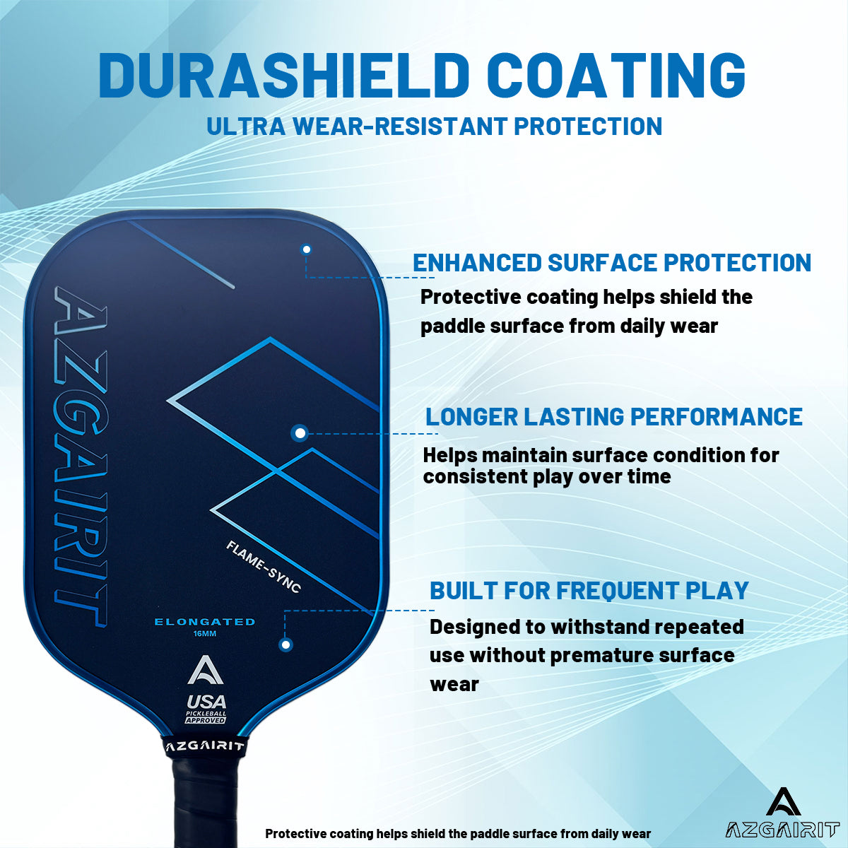 Azgairit Flame-Sync Pickleball Paddle | Metal Edge Upgrade | TouchSync Core | CFC Surface | DuraShield Coating